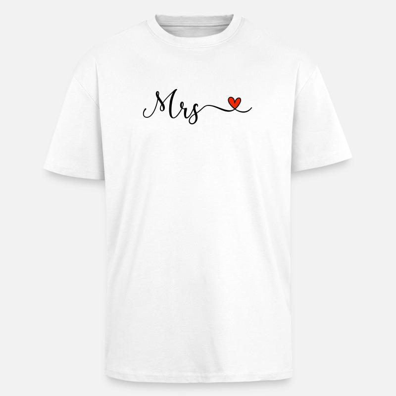Mrs - Oversized Heavyweight Unisex T-Shirt - Weiß