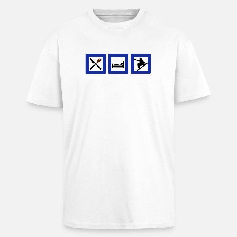 snowboard - Oversized Heavyweight Unisex T-Shirt - Weiß