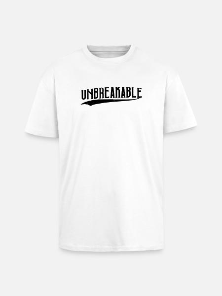 unbreakable unstoppable strong training popular - Unisex Oversized Heavyweight T-shirt - white