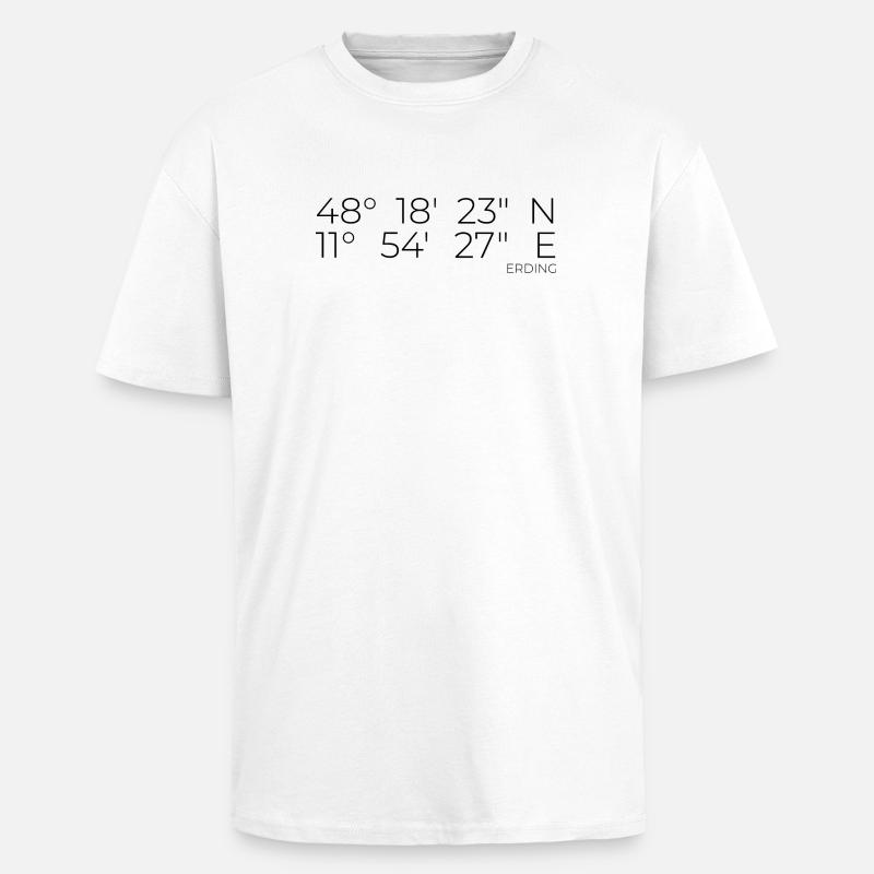 Coordinates Erding - Unisex Oversized Heavyweight T-shirt - white