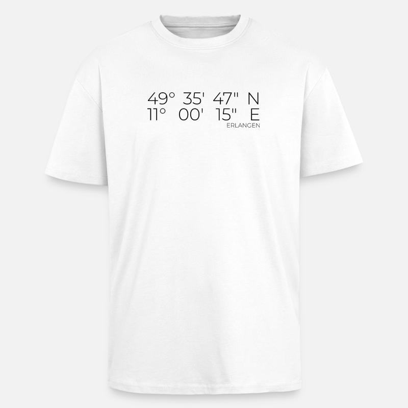 Coordinates Erlangen - Unisex Oversized Heavyweight T-shirt - white