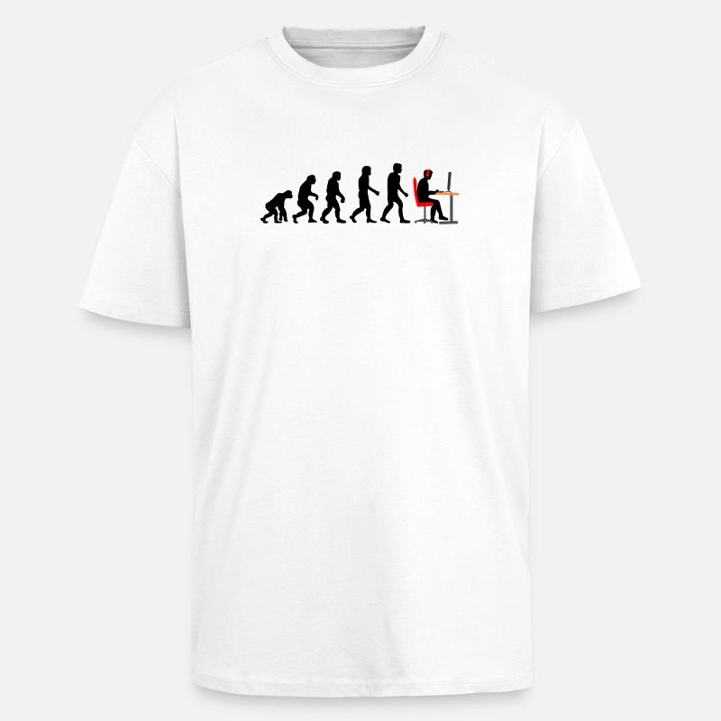 Gamer Evolution 2 - Oversized Heavyweight Unisex T-Shirt - Weiß