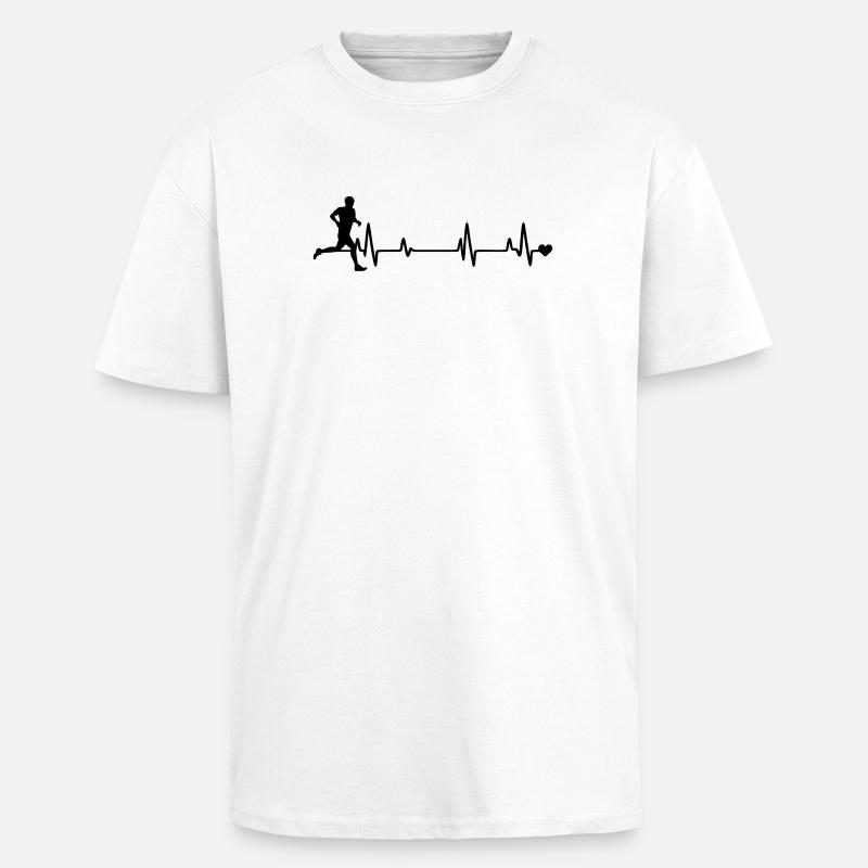 Läufer - Oversized Heavyweight Unisex T-Shirt - Weiß