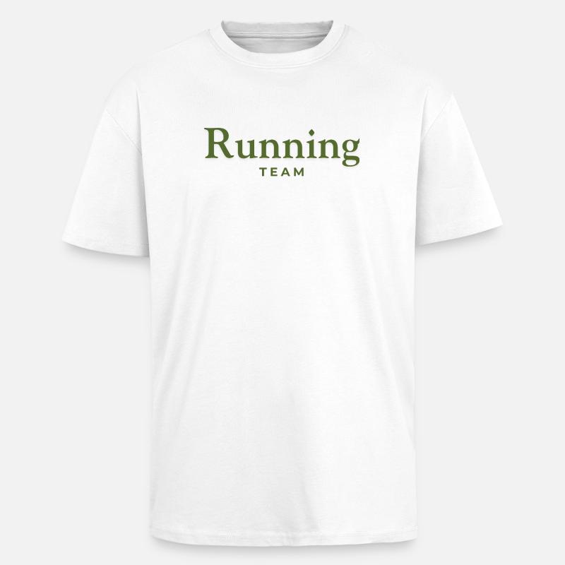 Équipe de course - T-shirt unisexe oversize épais - blanc