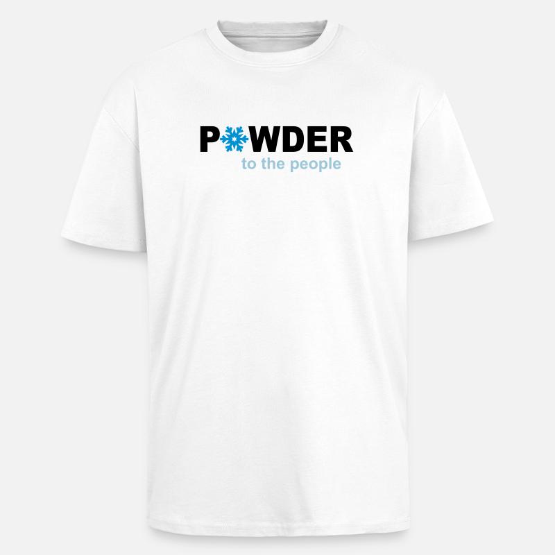 Schnee - Oversized Heavyweight Unisex T-Shirt - Weiß