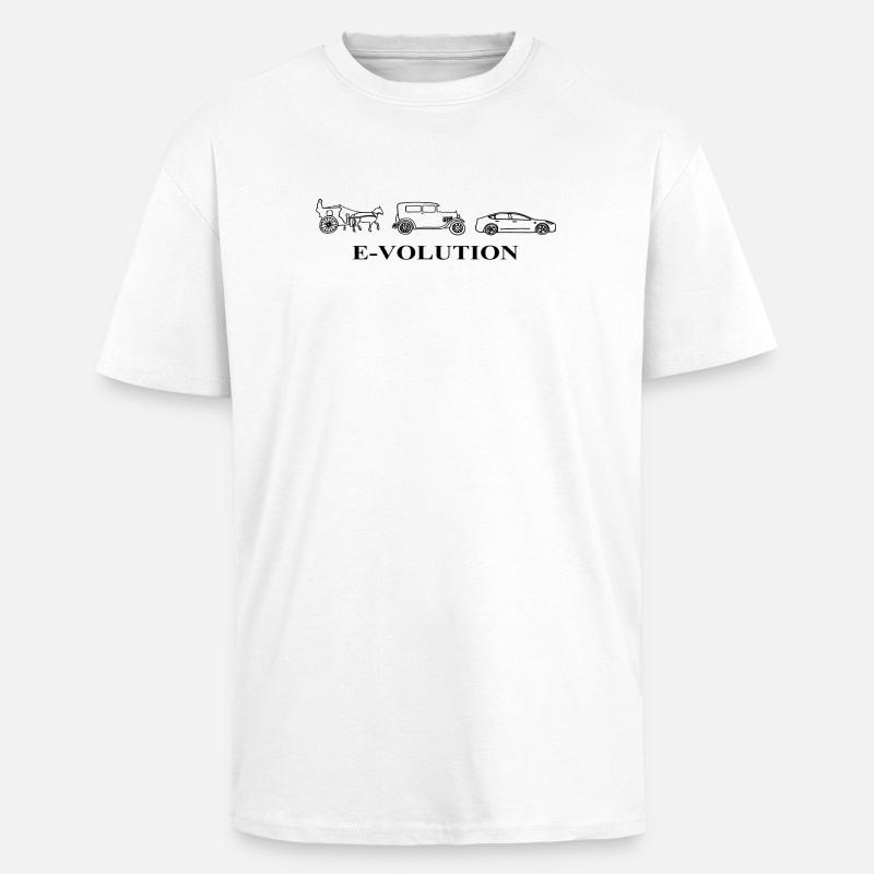 E-Volution Auto Evolution - Oversized Heavyweight Unisex T-Shirt - Weiß