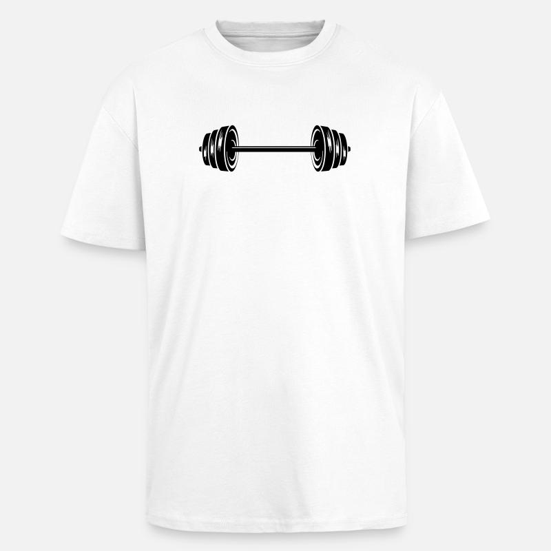 Gewichte Hanteln Scheiben Hantel - Oversized Heavyweight Unisex T-Shirt - Weiß
