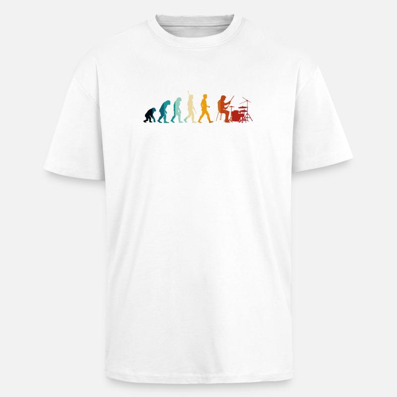 Evolution der Batterie - Oversized Heavyweight Unisex T-Shirt - Weiß