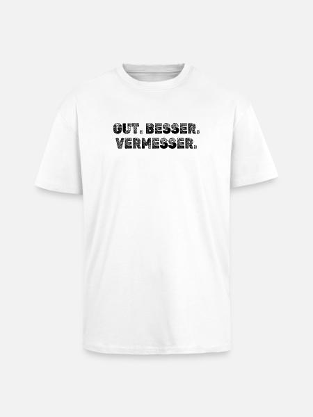 Good Better Surveyor Surveyor - Unisex Oversized Heavyweight T-shirt - white
