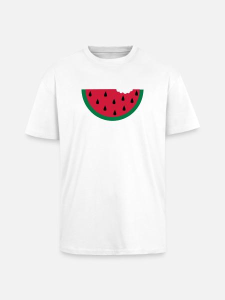 fruit pastèque pastèque - T-shirt unisexe oversize épais - blanc