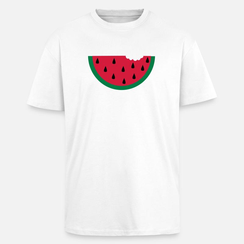 fruit pastèque pastèque - T-shirt unisexe oversize épais - blanc