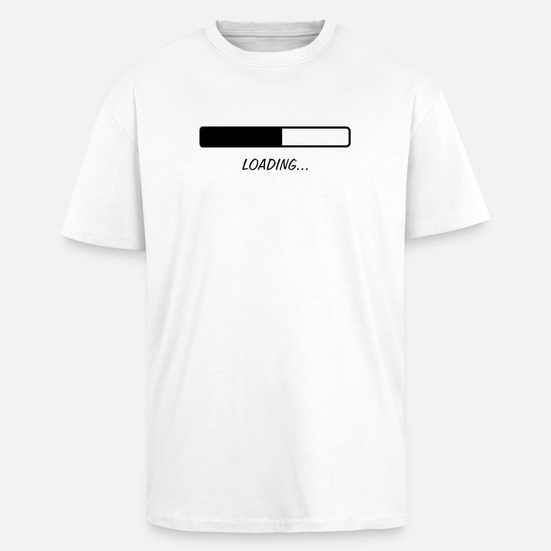 Loading... - T-shirt unisexe oversize épais - blanc