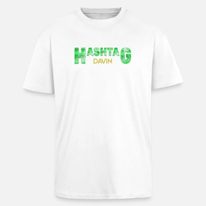 Davin Davin - T-shirt unisexe oversize épais - blanc