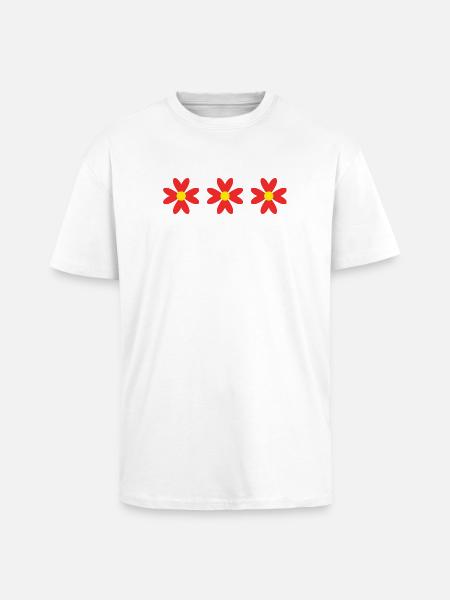 FLOWER. NATURE. ECOLOGY. ANNIVERSARY. FEAST - Unisex Oversized Heavyweight T-shirt - white