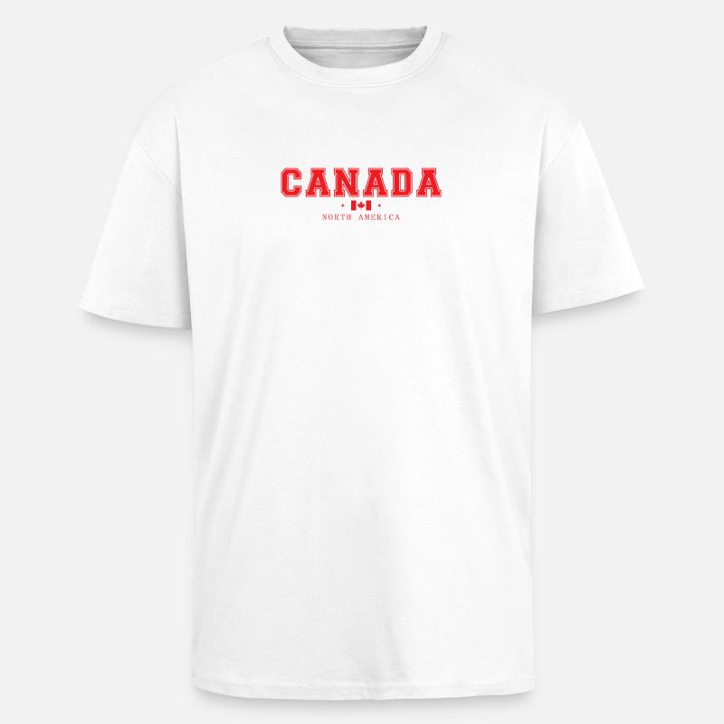 Canada - T-shirt unisexe oversize épais - blanc