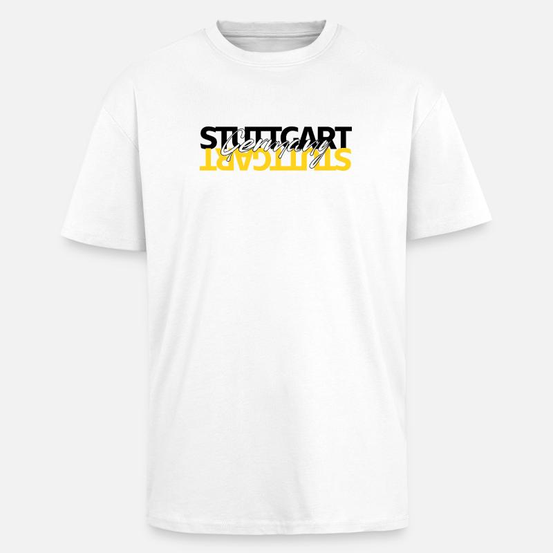 Stuttgart Germany - Oversized Heavyweight Unisex T-Shirt - Weiß