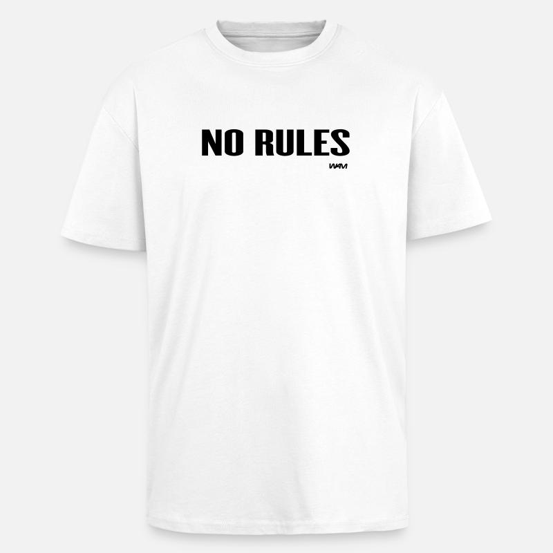 no rules - Unisex Oversized Heavyweight T-shirt - white