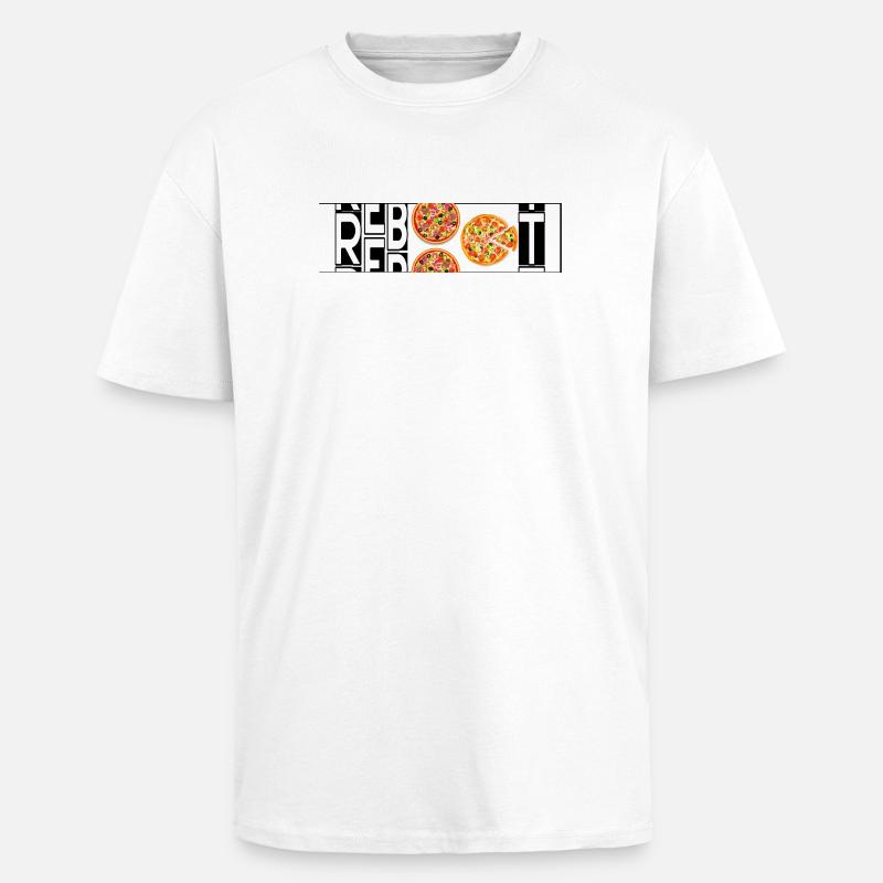 PIZZA - T-shirt unisexe oversize épais - blanc