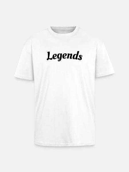 Legends Lettering - Unisex Oversized Heavyweight T-shirt - white