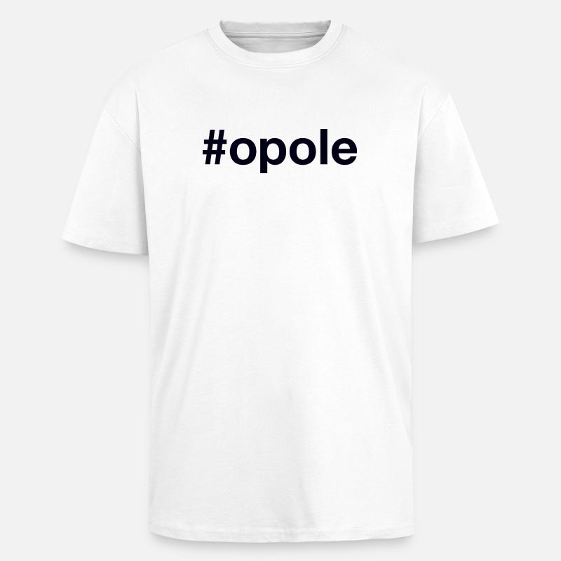 Opole Polska, Pologne - T-shirt unisexe oversize épais - blanc