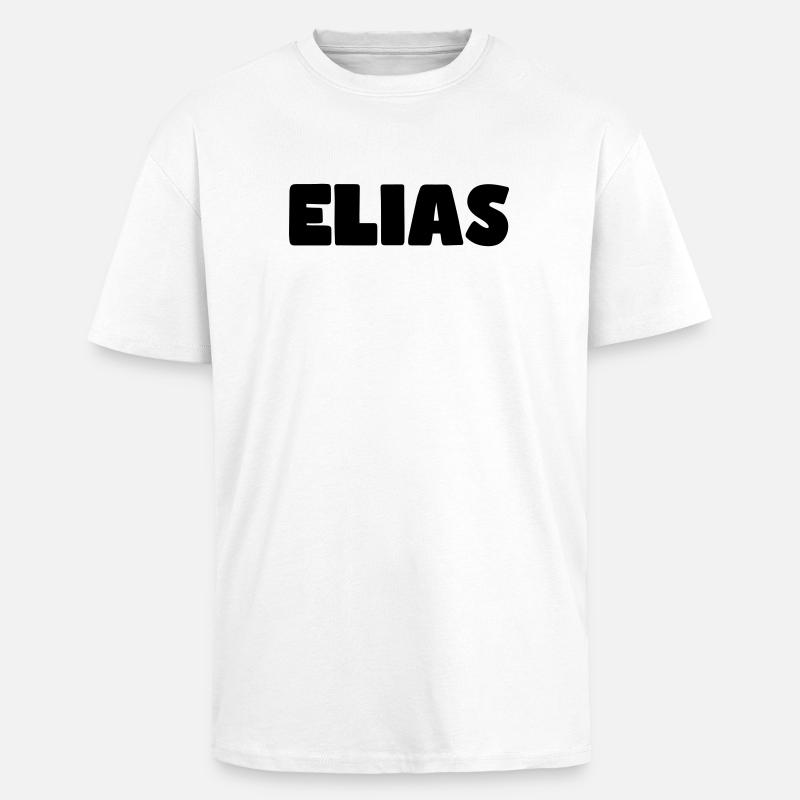 Nom d’Elias - T-shirt unisexe oversize épais - blanc