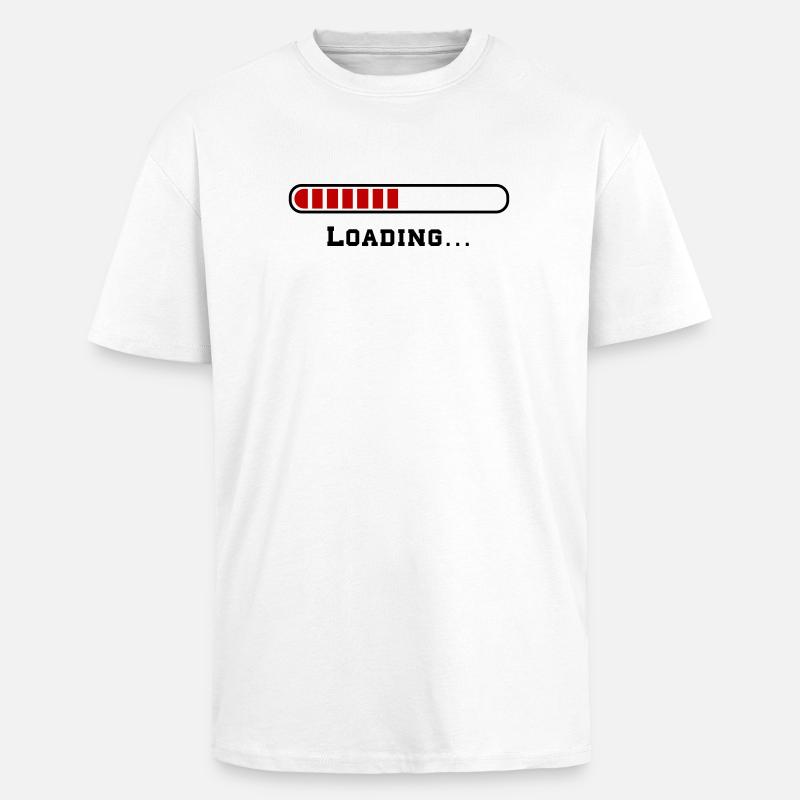 Loading - Unisex Oversized Heavyweight T-shirt - white
