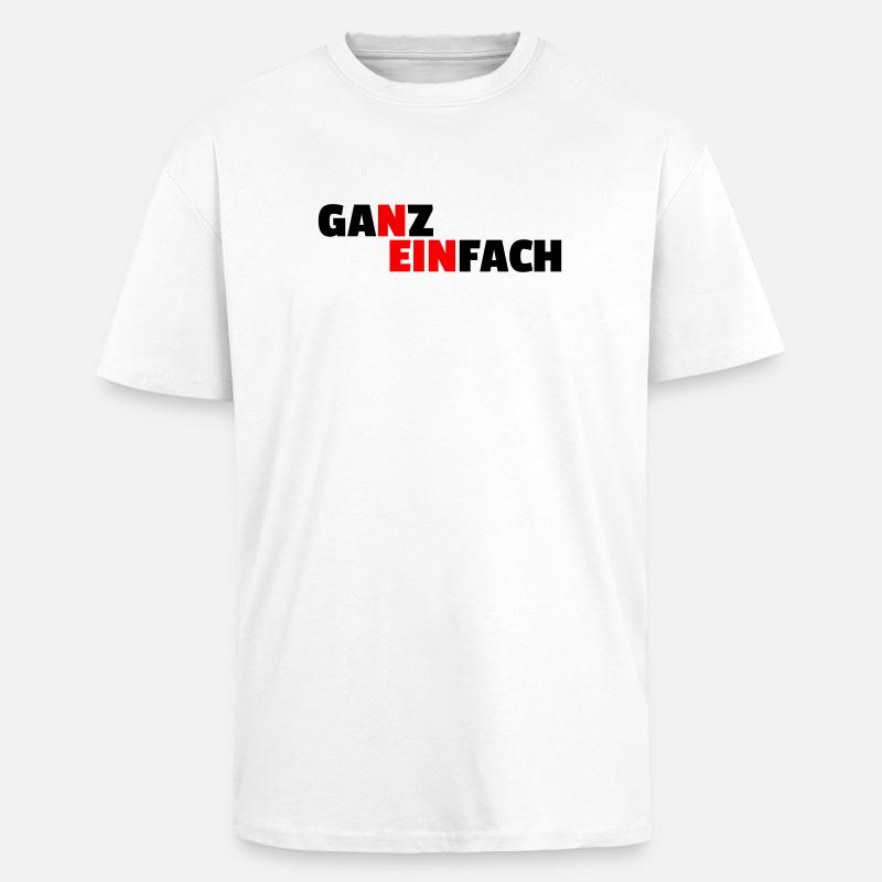 SIMPLEMENT NON - T-shirt unisexe oversize épais - blanc