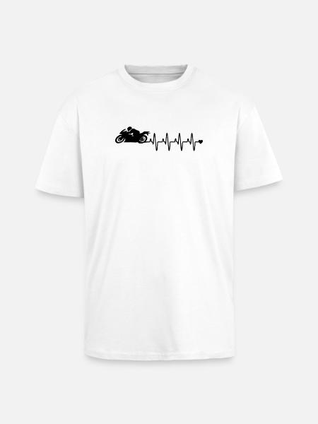 motorcycle - Unisex Oversized Heavyweight T-shirt - white