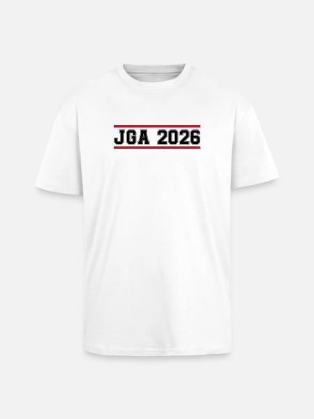 JGA_2026 - T-shirt unisexe oversize épais - blanc