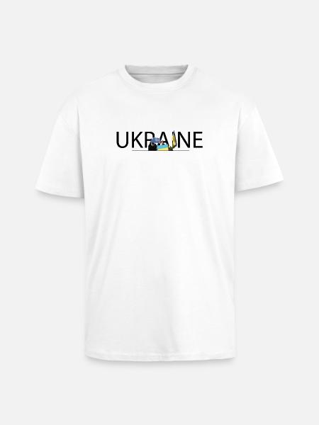 Ukraine Unity Protest College - Oversized Heavyweight Unisex T-Shirt - Weiß