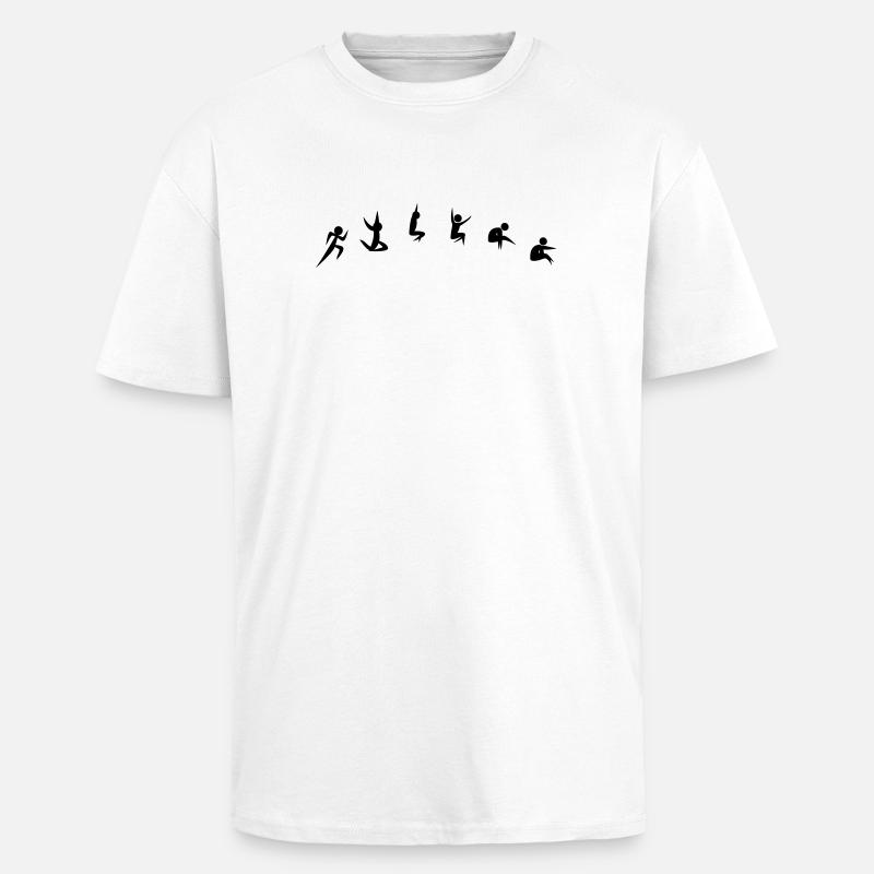 long jump - Unisex Oversized Heavyweight T-shirt - white