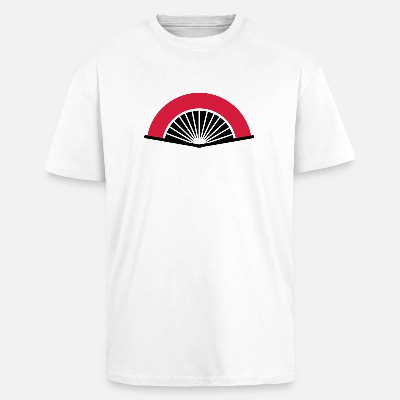 Fächer - Oversized Heavyweight Unisex T-Shirt - Weiß