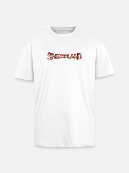 SWITZERLAND CLAIM - Unisex Oversized Heavyweight T-shirt - white
