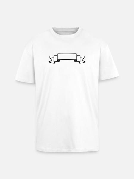 Nameplate pennant bow - Unisex Oversized Heavyweight T-shirt - white