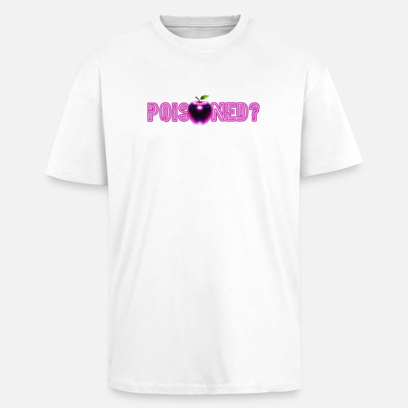 Neon Apple with glitter effect - Unisex Oversized Heavyweight T-shirt - white