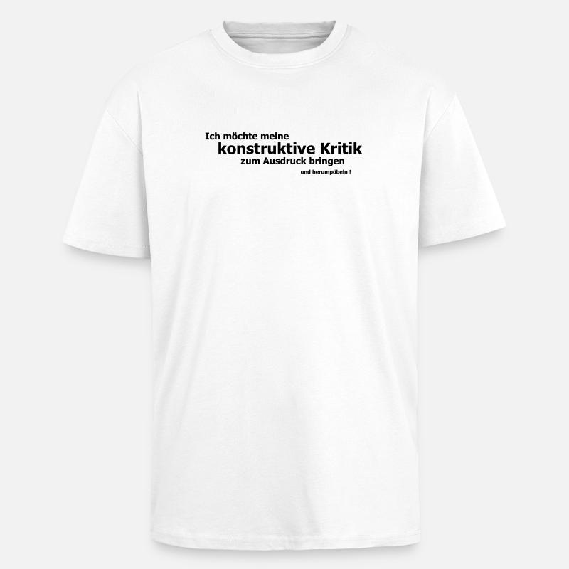 Poebling - T-shirt unisexe oversize épais - blanc
