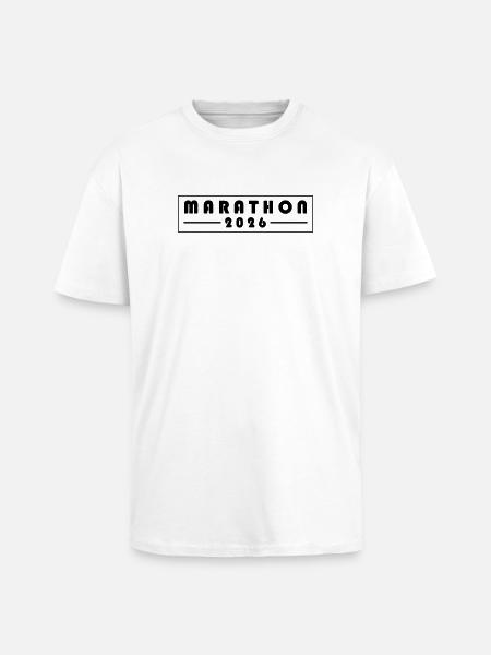 Marathon 2026 - Unisex Oversized Heavyweight T-shirt - white