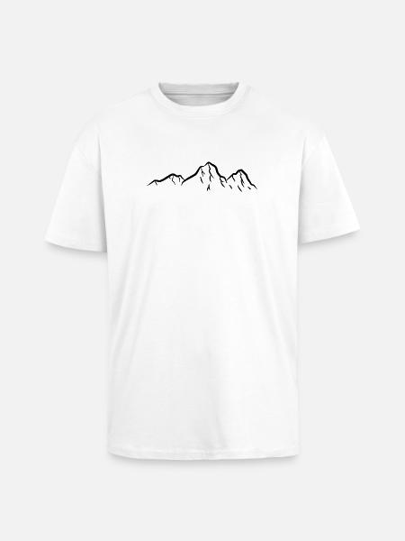 Mountains Mountain Nature Lover - Unisex Oversized Heavyweight T-shirt - white