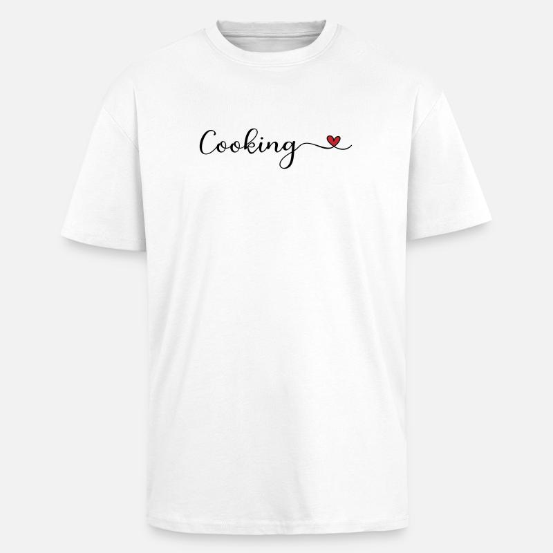 Kochen - Oversized Heavyweight Unisex T-Shirt - Weiß