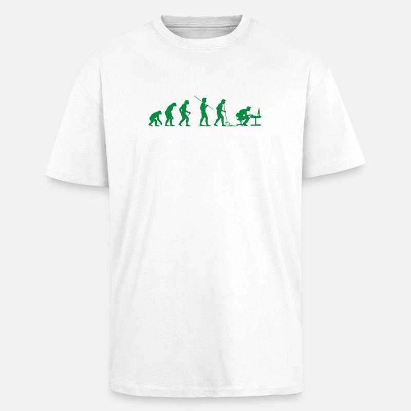 Programmierer Evolution Informatiker Entwickler - Oversized Heavyweight Unisex T-Shirt - Weiß