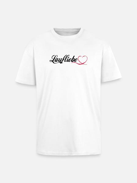 Laufliebe - Oversized Heavyweight Unisex T-Shirt - Weiß