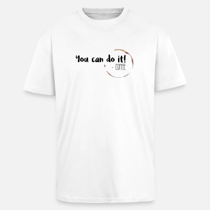 Coffee 2 - Oversized Heavyweight Unisex T-Shirt - Weiß