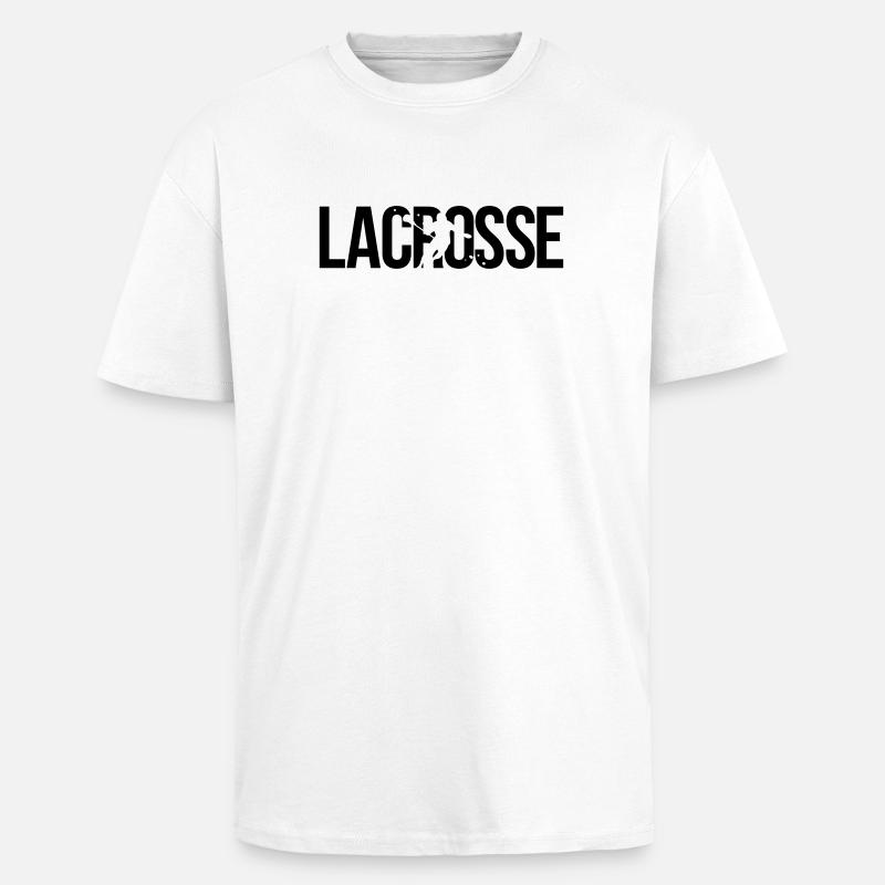 lacrosse - Oversized Heavyweight Unisex T-Shirt - Weiß