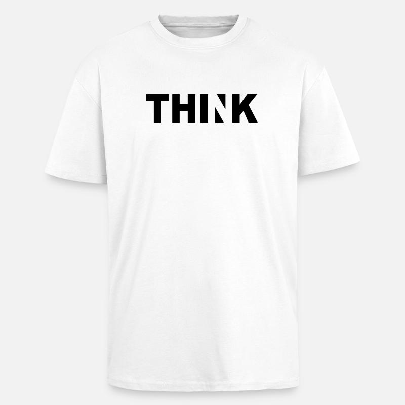 Think - Unisex Oversized Heavyweight T-shirt - white