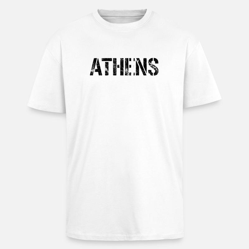 Athen - Oversized Heavyweight Unisex T-Shirt - Weiß