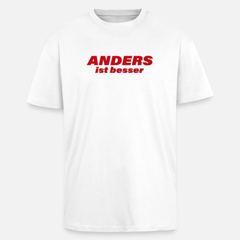 DIFFERENT IS BETTER - Unisex Oversized Heavyweight T-shirt - white