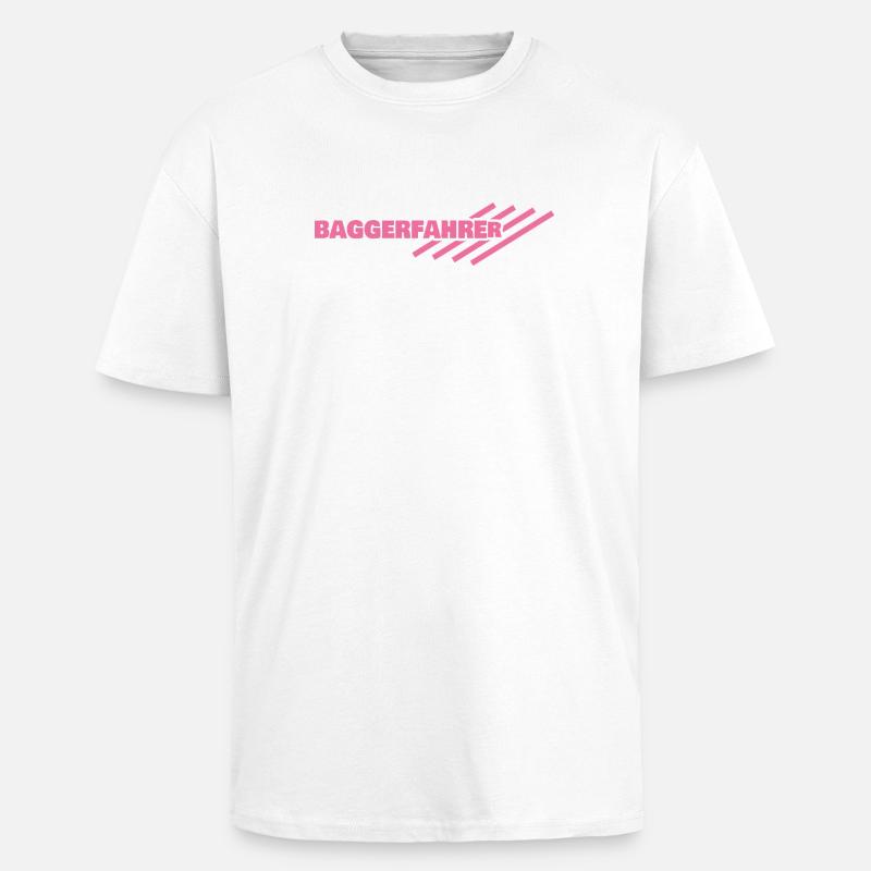 Beruf Baggerfahrer - Oversized Heavyweight Unisex T-Shirt - Weiß