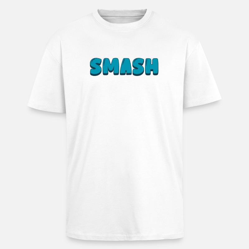 Smash - Oversized Heavyweight Unisex T-Shirt - Weiß