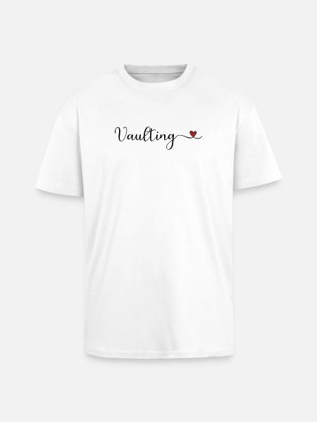 Vaulting Heart - Oversized Heavyweight Unisex T-Shirt - Weiß