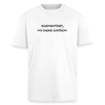 Cinema / Film / Zitat / TV-Serie - Oversized Heavyweight Unisex T-Shirt - Weiß - Vorne - Alina (178cm) & Michal (187cm)